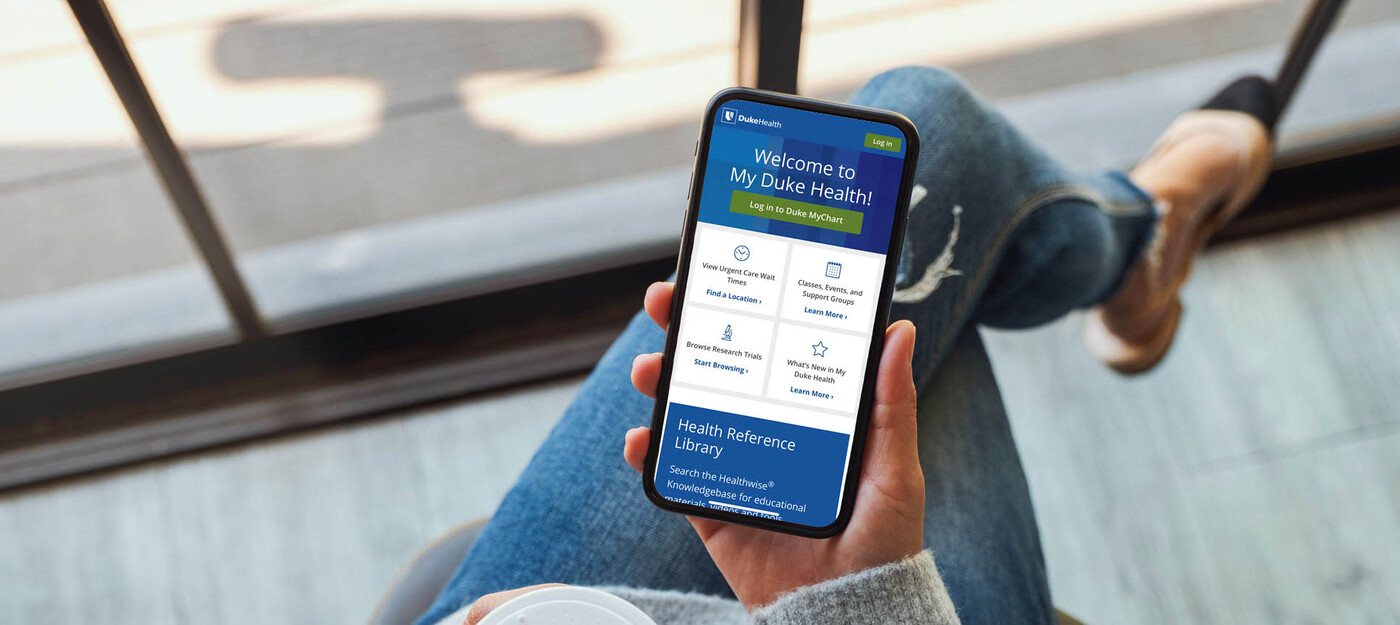 The My Duke Health app personalizes your health care experience on any mobile device.